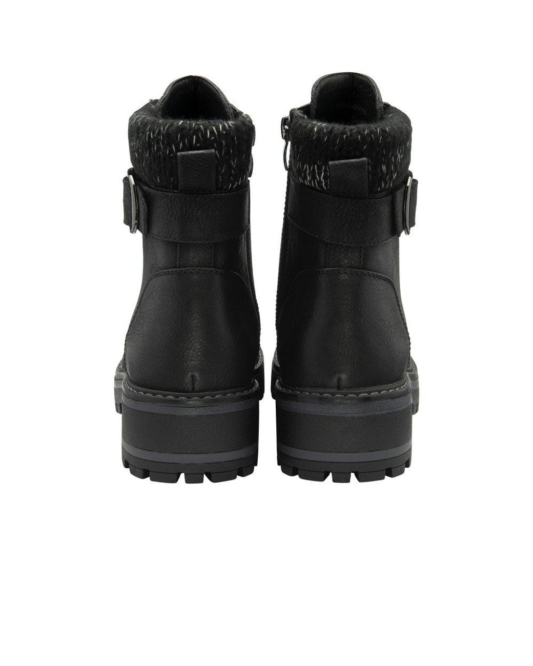 Lotus Black Gretal Wide Fit Ankle Boots