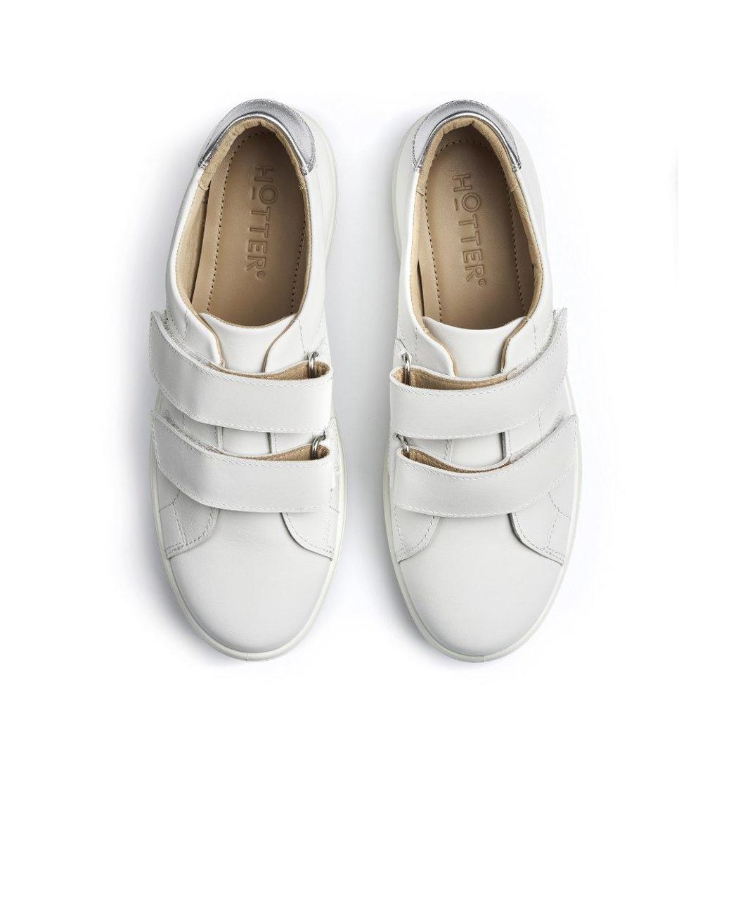 Hotter White Wave Wide Trainers