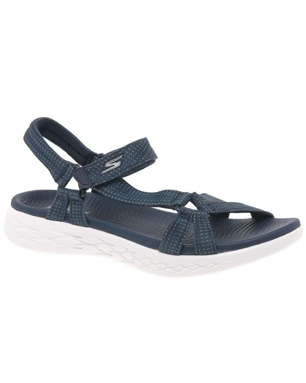 Skechers On The Go 600 Brilliancy Womens Sandals in Navy (Blue) Lyst