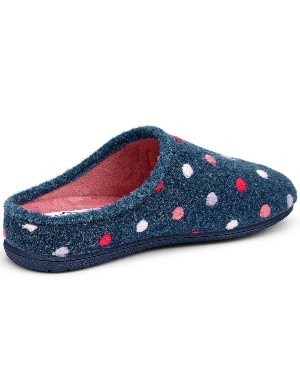 Hotter Blue Dotty Slippers