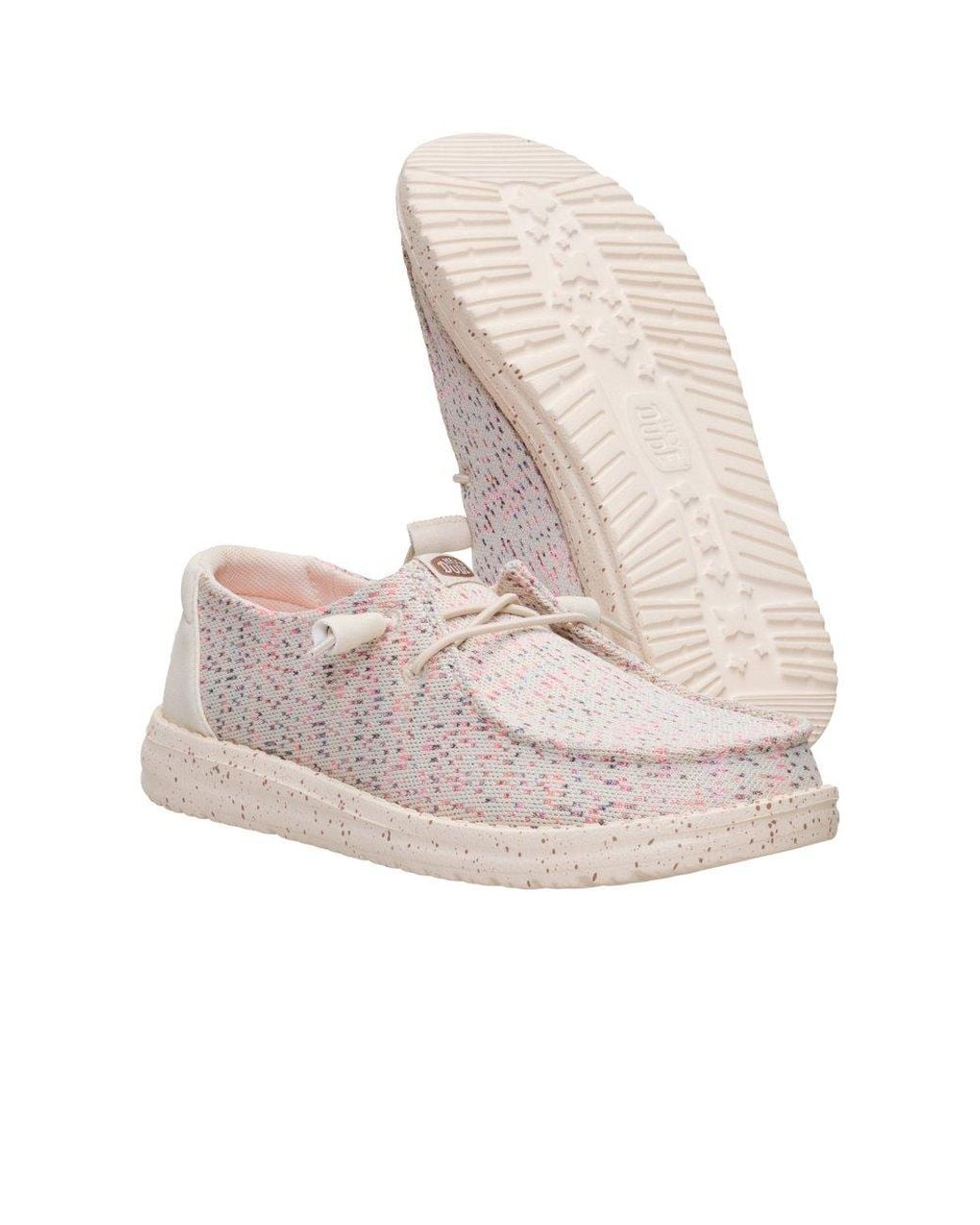 HeyDude Pink Wendy Stretch Speckle Shoes