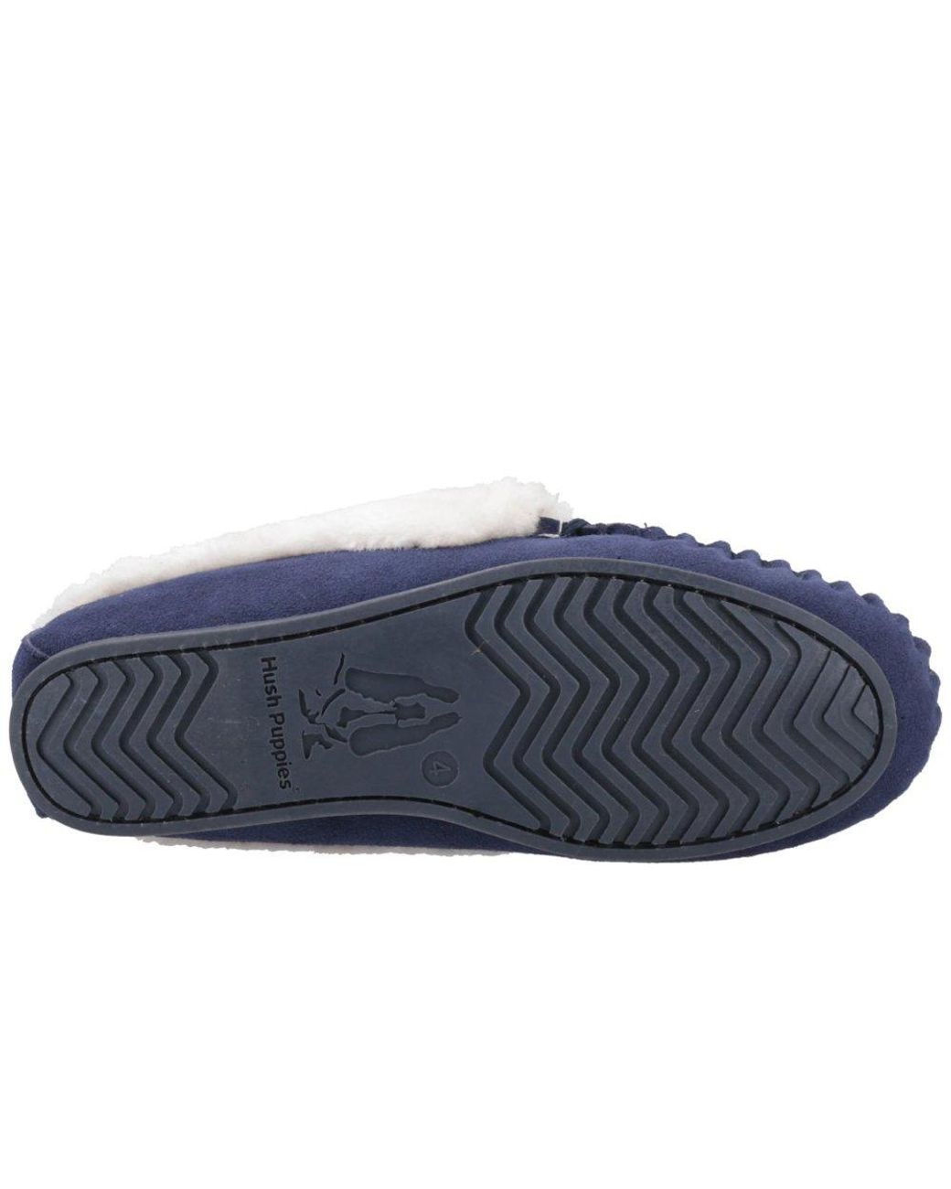 Hush Puppies Blue Agnes Fur Slipper