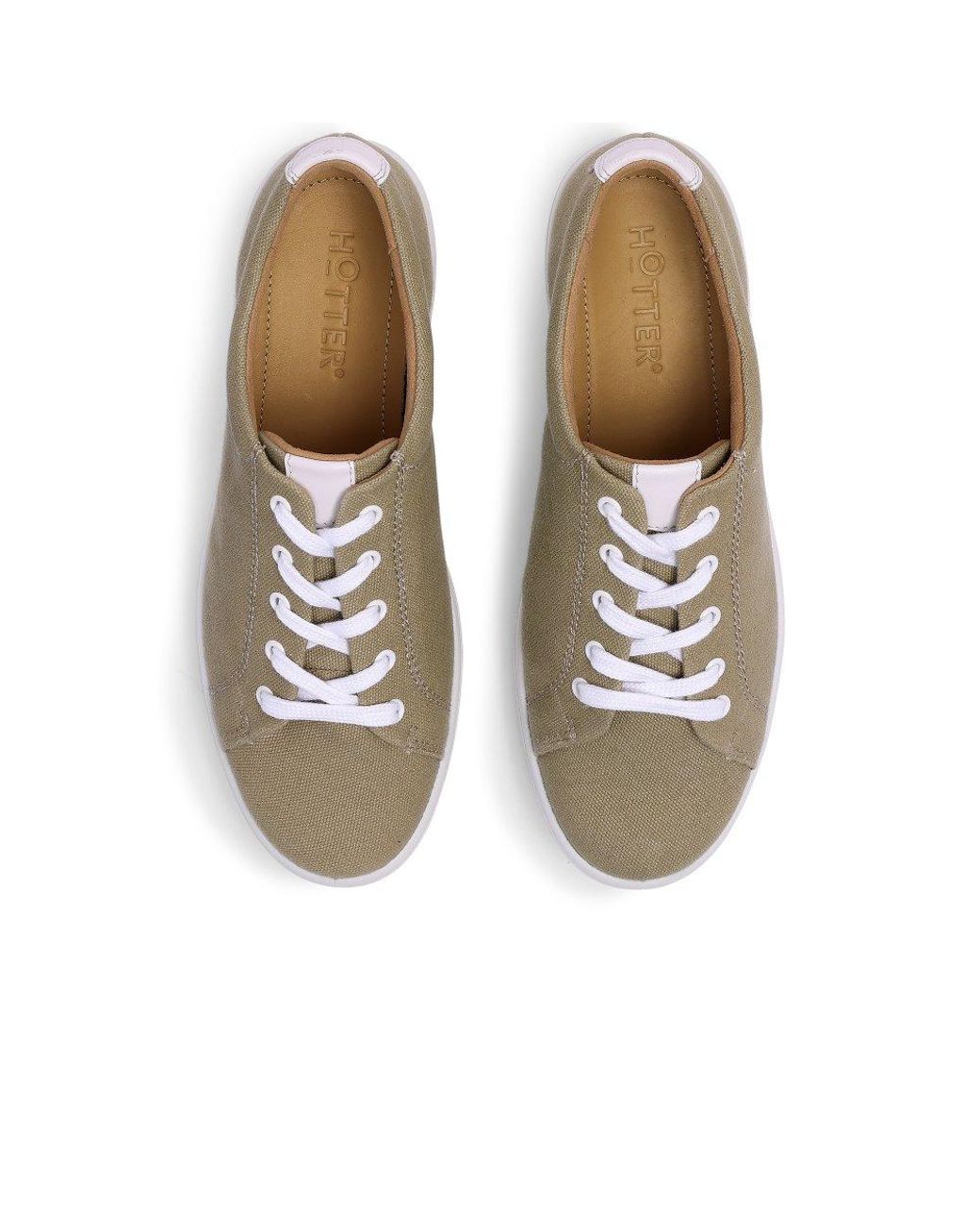 Hotter Gray Molly Canvas Shoes