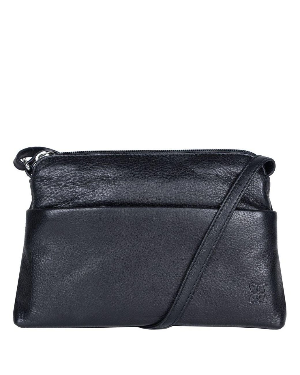 Lakeland Leather Black Rydal Cross Body Bag