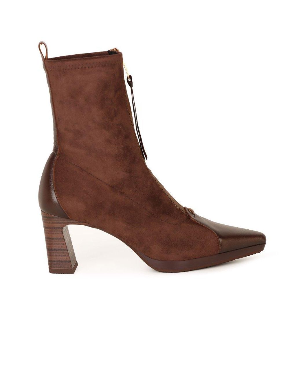 Hispanitas Brown Bangkok Zip Ankle Boots
