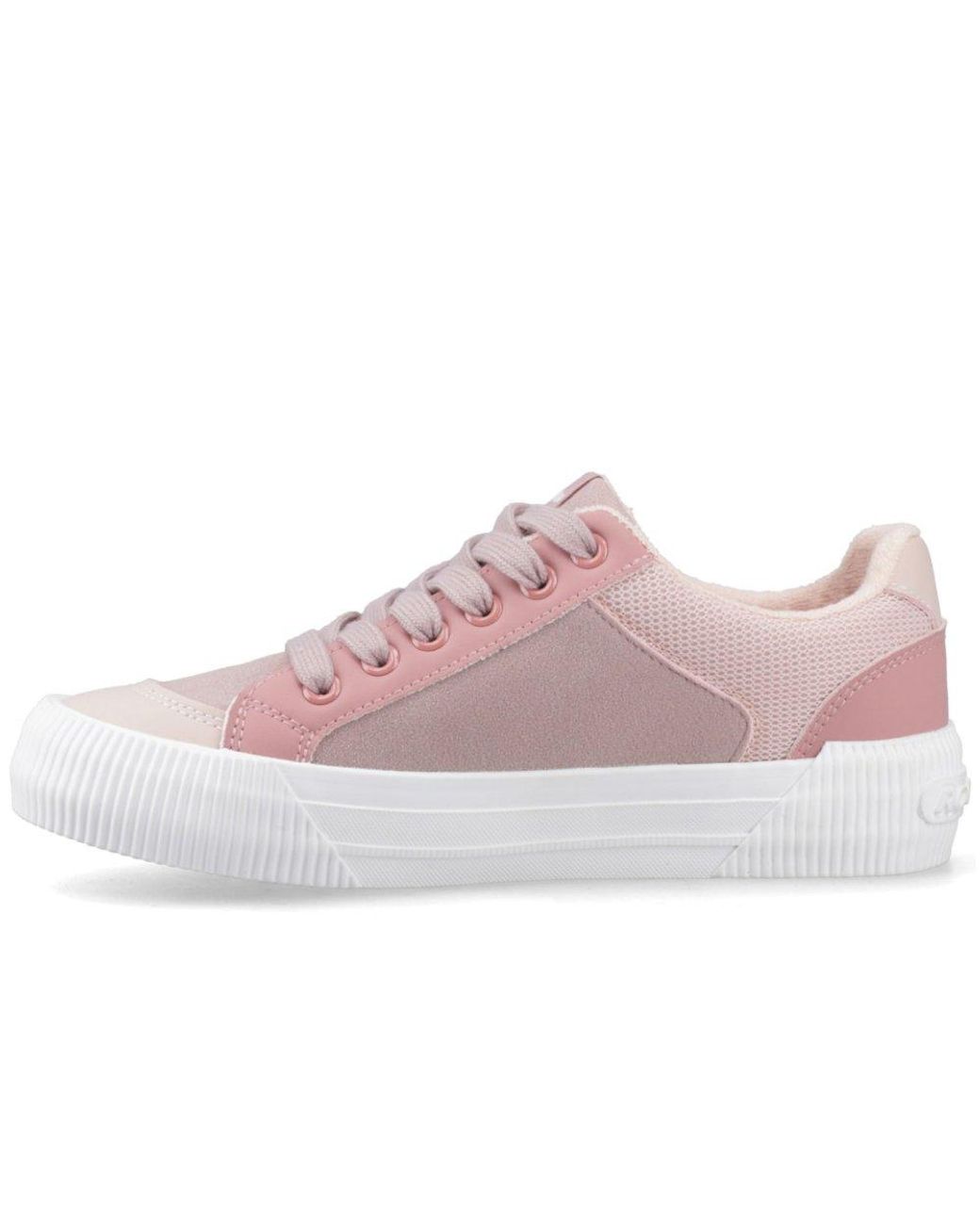 Rocket Dog Pink Cheery Blocked Fabric Trainers
