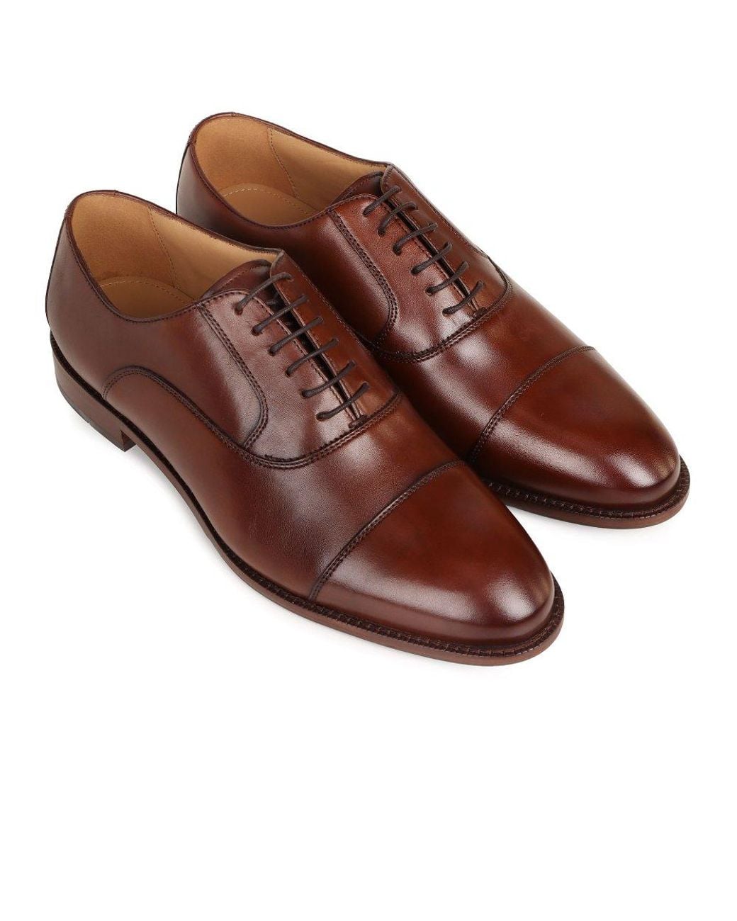 Jones Bootmaker Brown Matthew Wide Fit Oxford Shoes for men