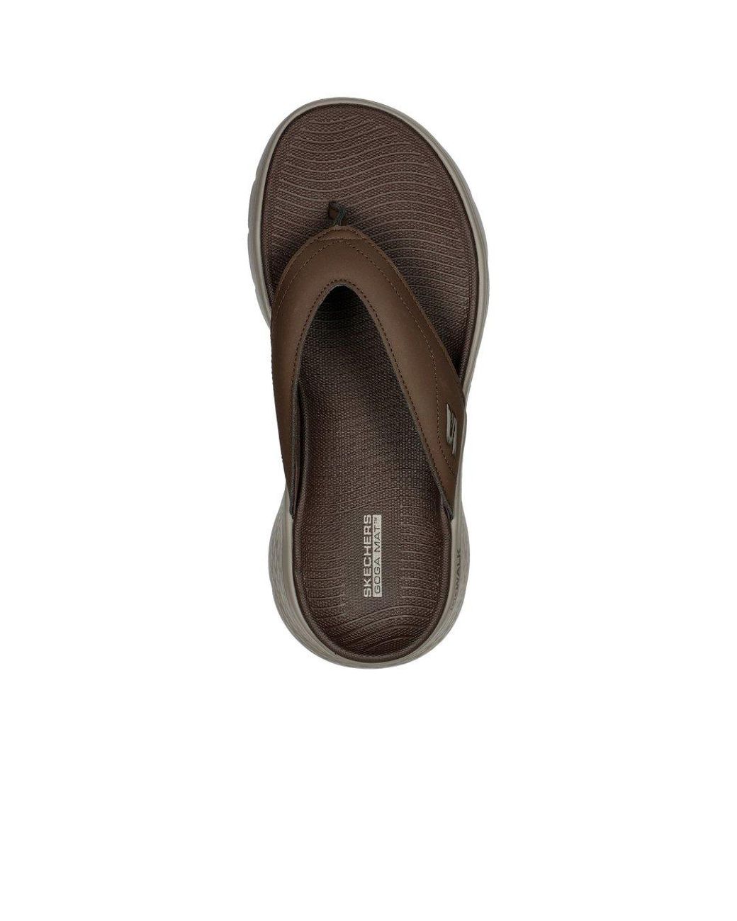 Skechers Go Walk Flex Vallejo Flip Flops in Brown for Men Lyst UK