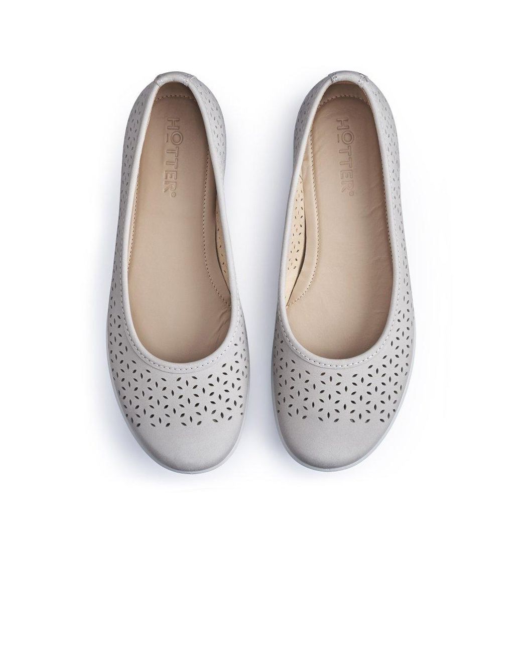 Hotter Gray Livvy Ii Wide Fit Pumps
