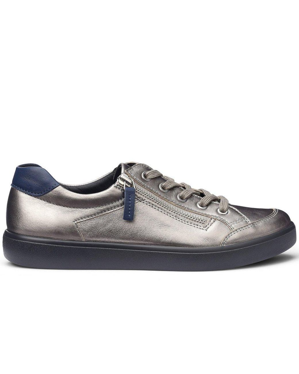 Hotter Gray Chase Ii Wide Fit Trainers