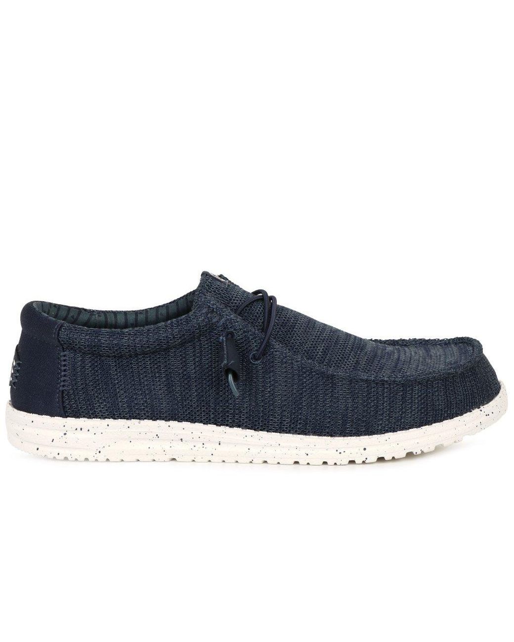 HeyDude Blue Wally Stretch Shoes for men