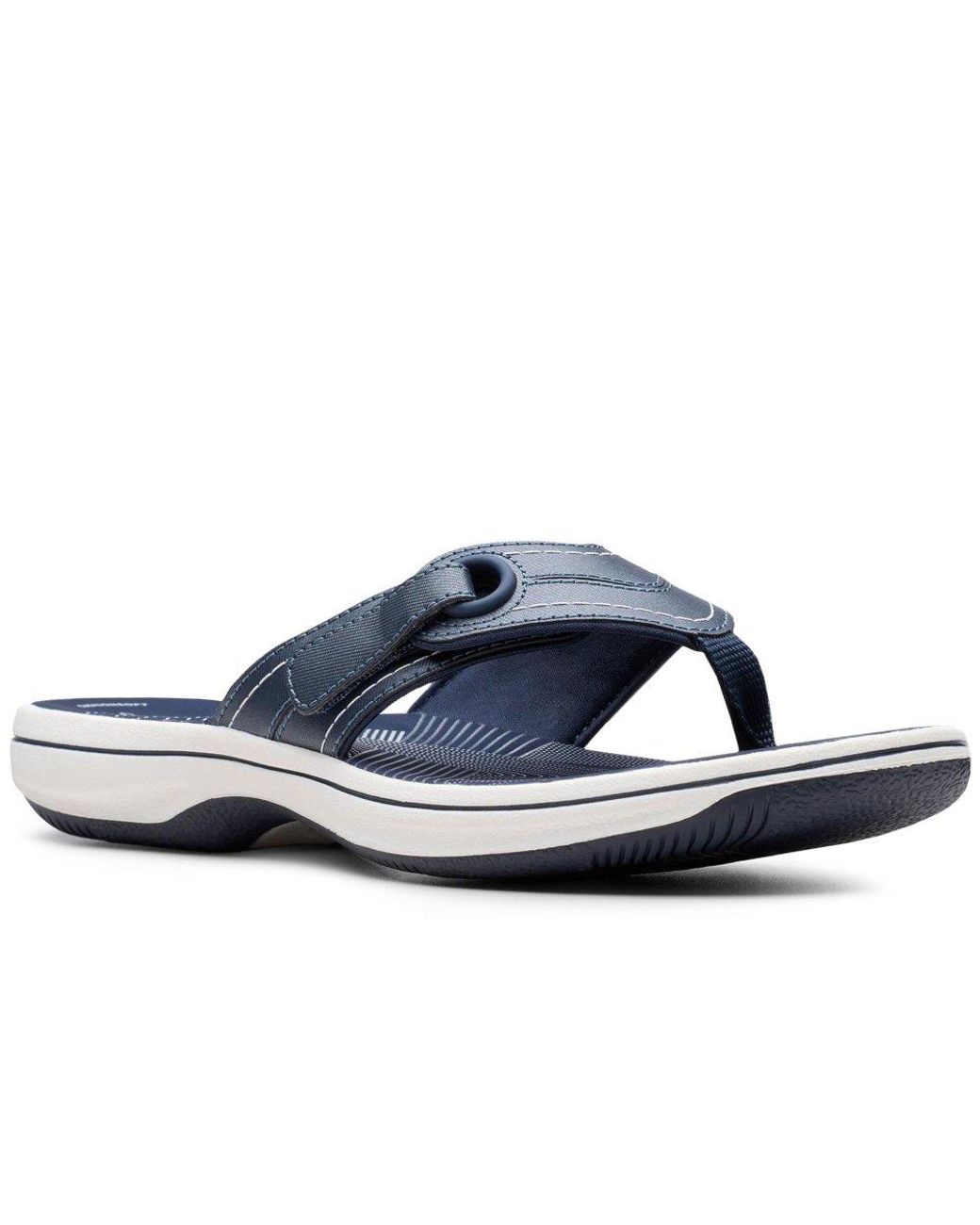 Clarks Blue Brinkley Reyna Toe Post Sandals