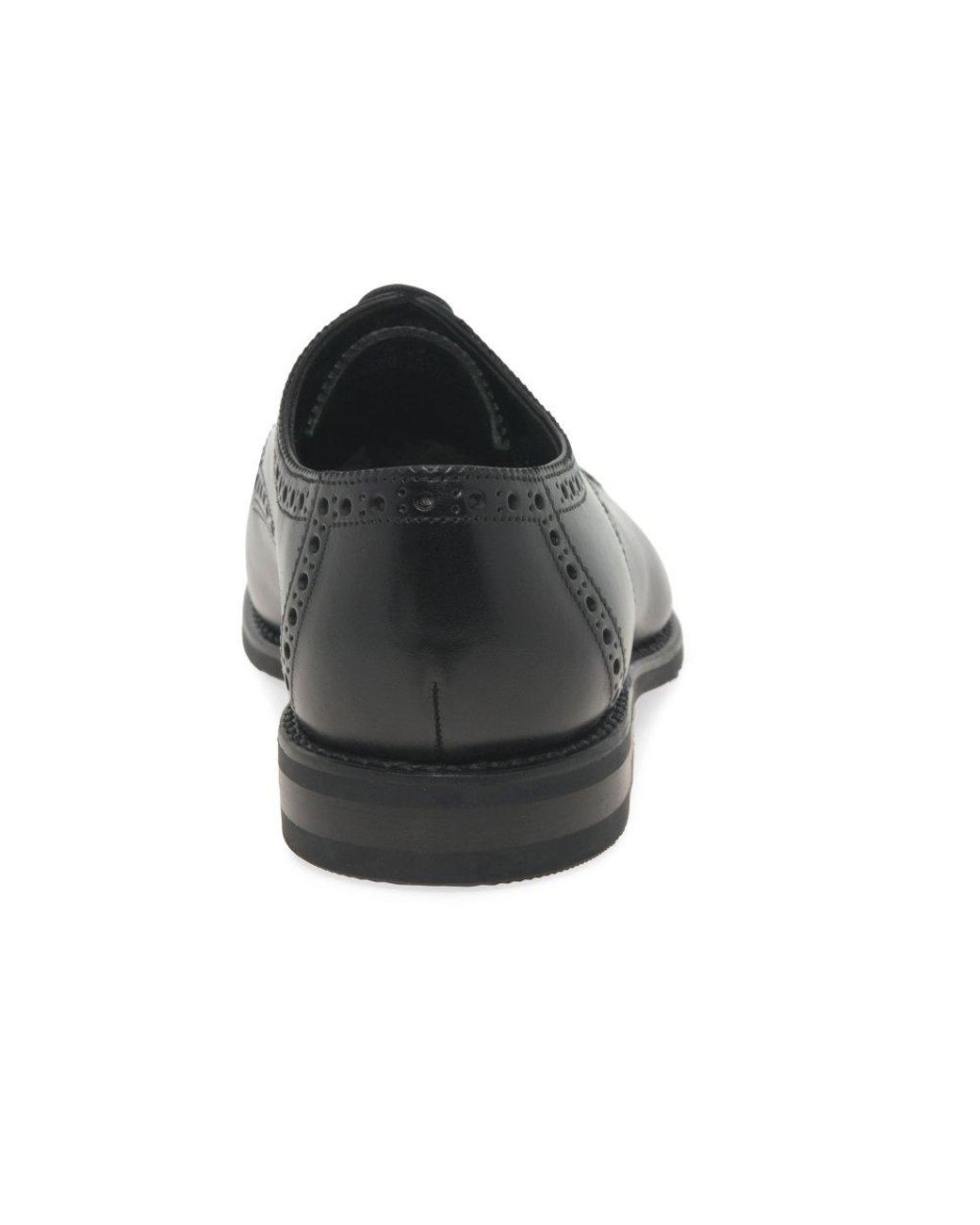 Loake Black Roger Semi Brogues for men