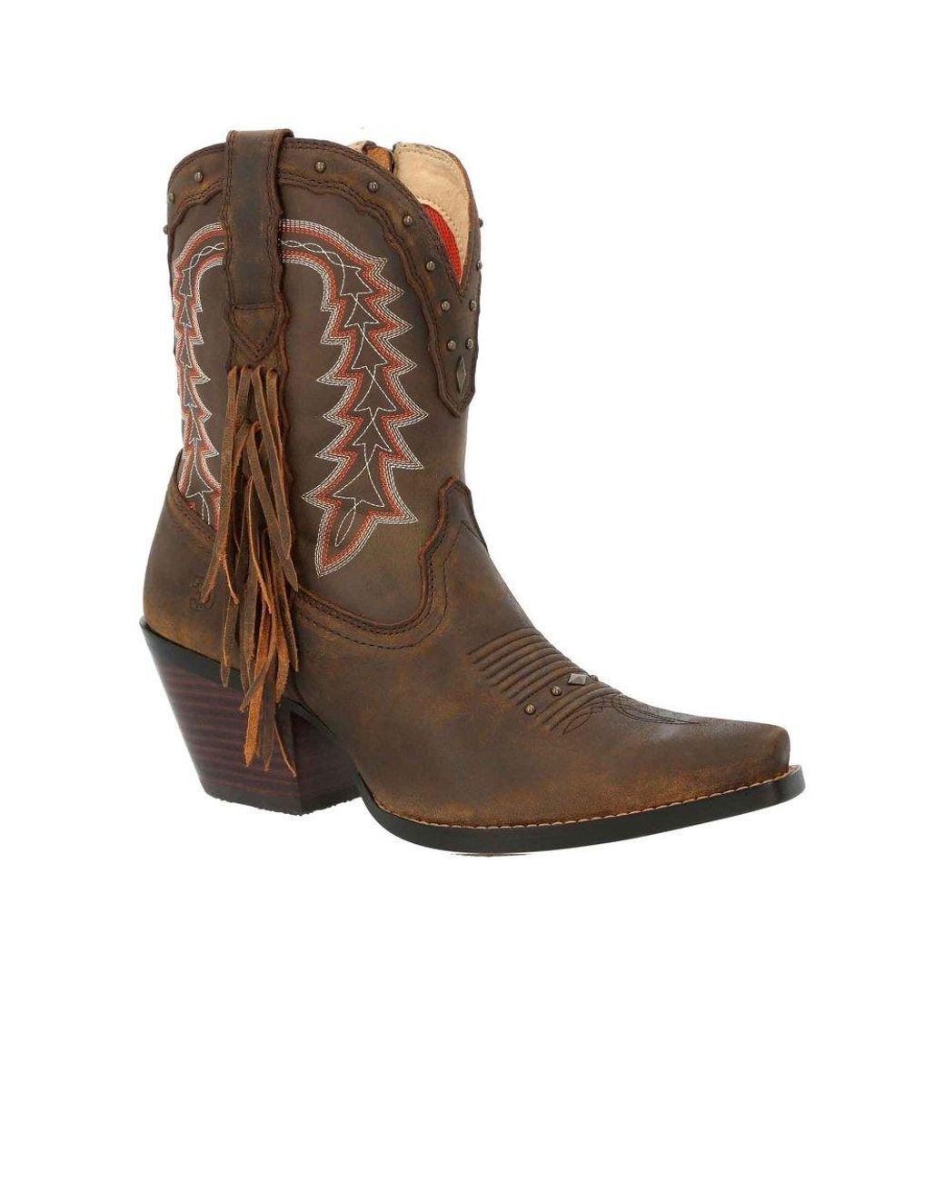 Durango Brown Crush Western Ankle Boots
