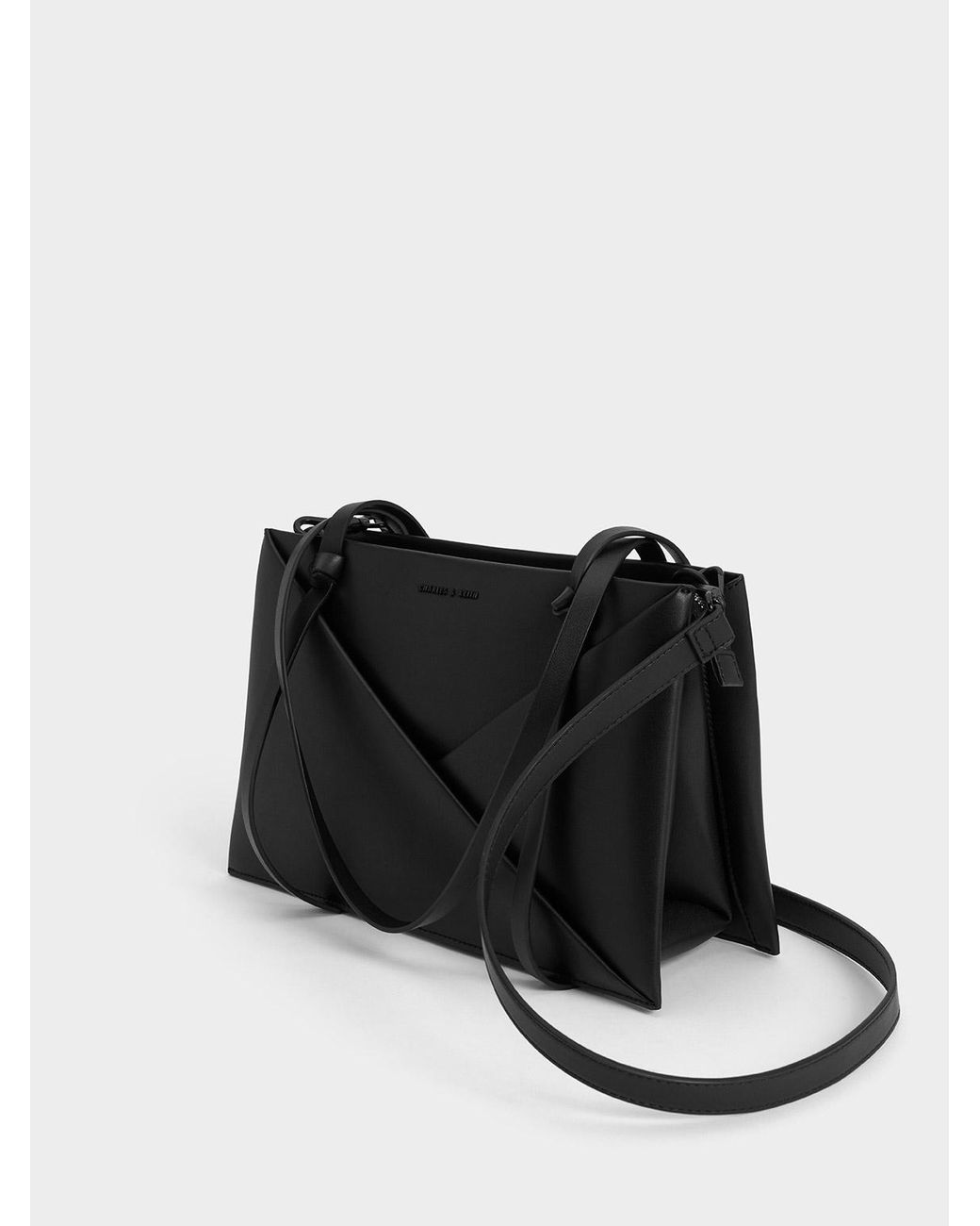 Charles & Keith Midori Geometric Tote Bag in Black | Lyst