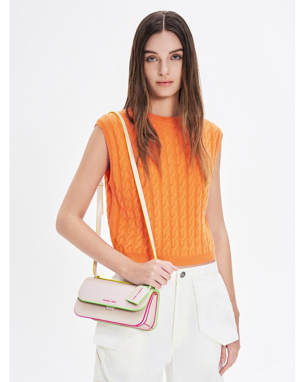Charles and keith store structured crossbody bag