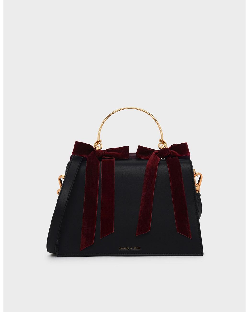 charles and keith black handbag