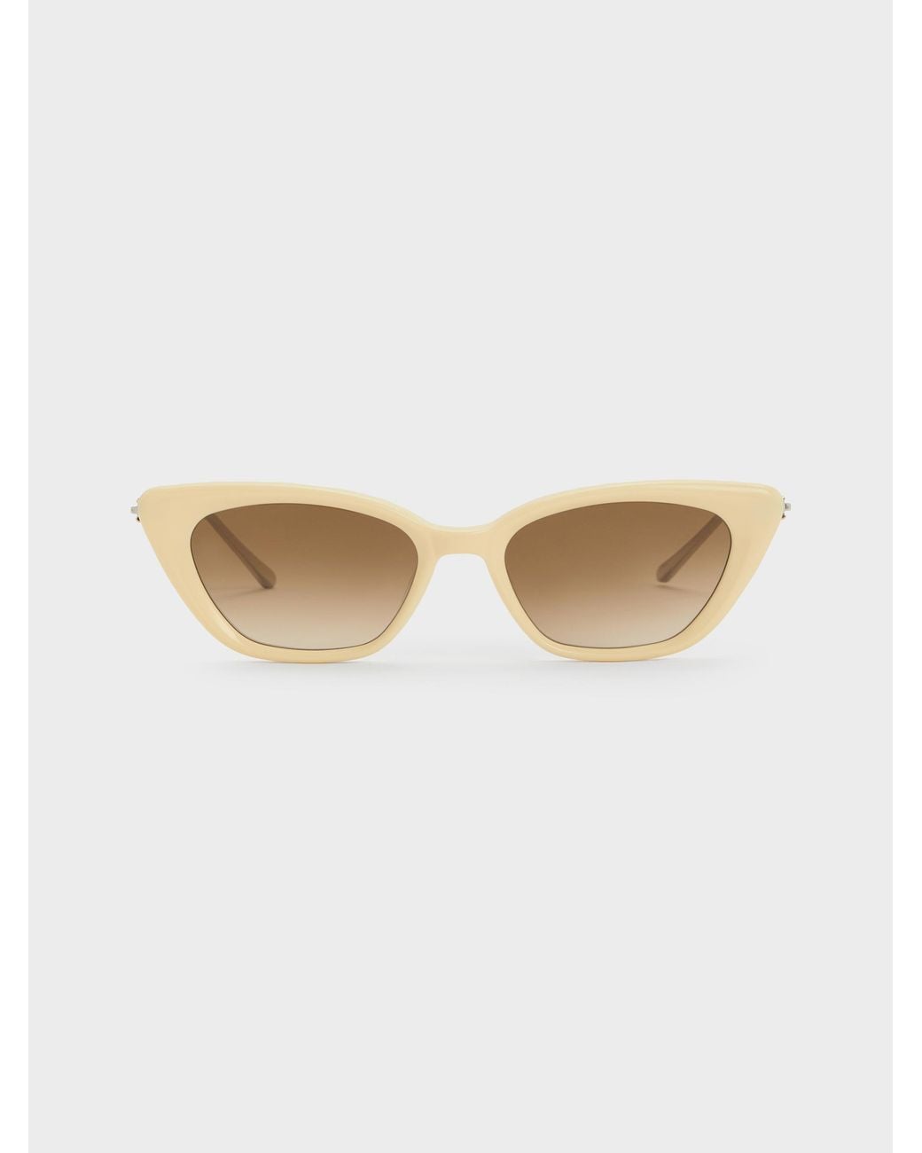 Charles & Keith Natural Adalyn Cat-eye Sunglasses