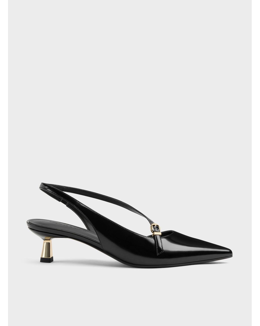 Charles & Keith Multicolor Asymmetric D'Orsay Slingback Pumps