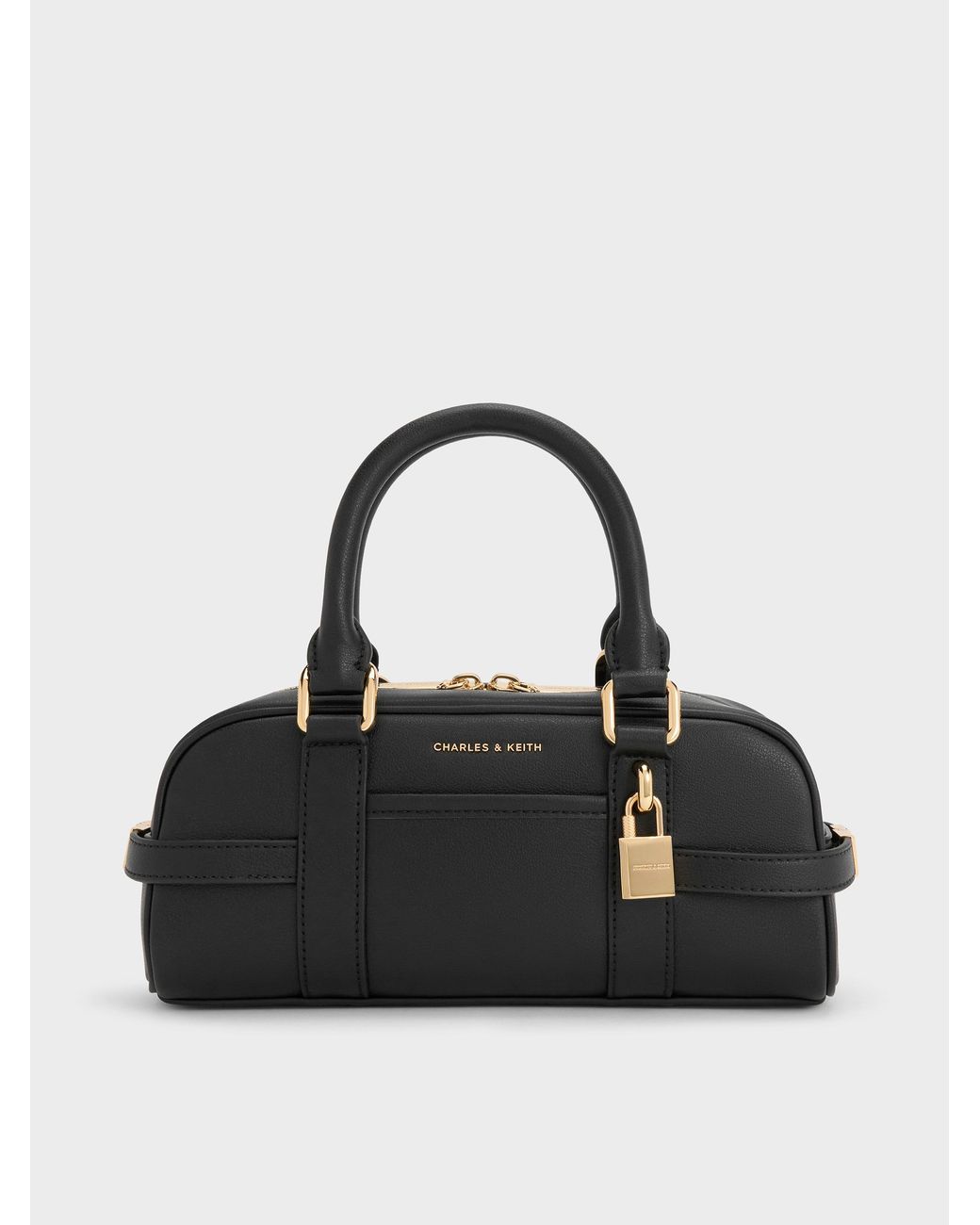 Charles & Keith Black Scottie Bowling Bag