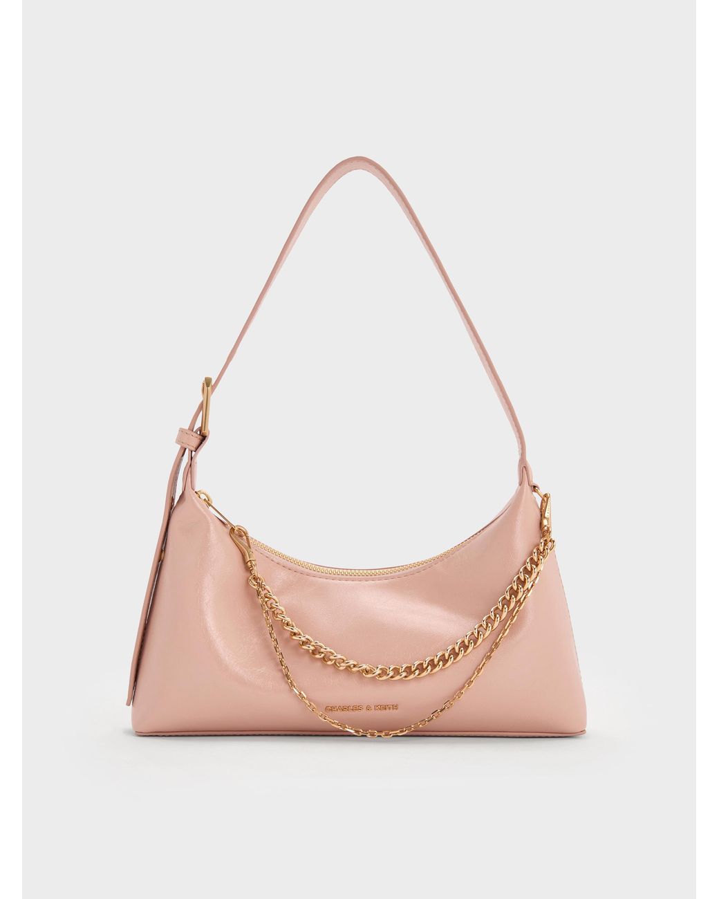 Charles & Keith Pink Atwood Chain Shoulder Bag