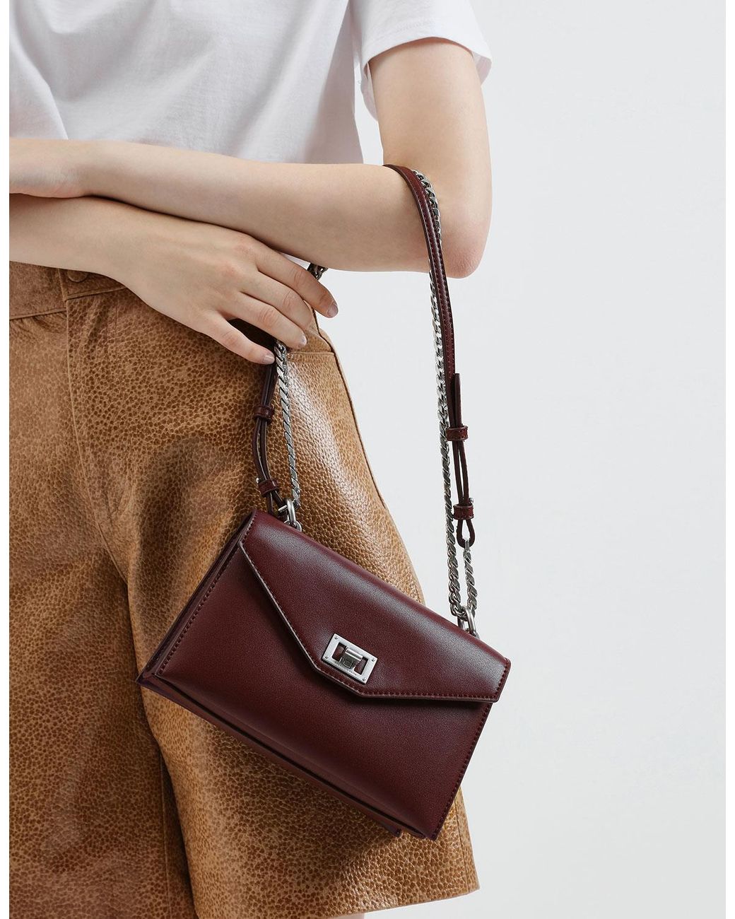 charles and keith envelope satchel