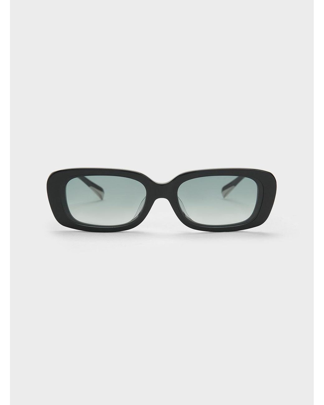 Charles & Keith Black Aubrey Rectangular Sunglasses