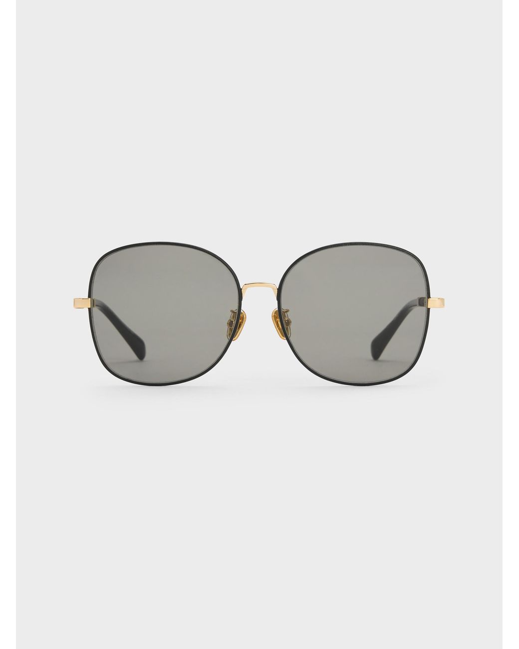 Charles & Keith Gray Ivette Butterfly Sunglasses