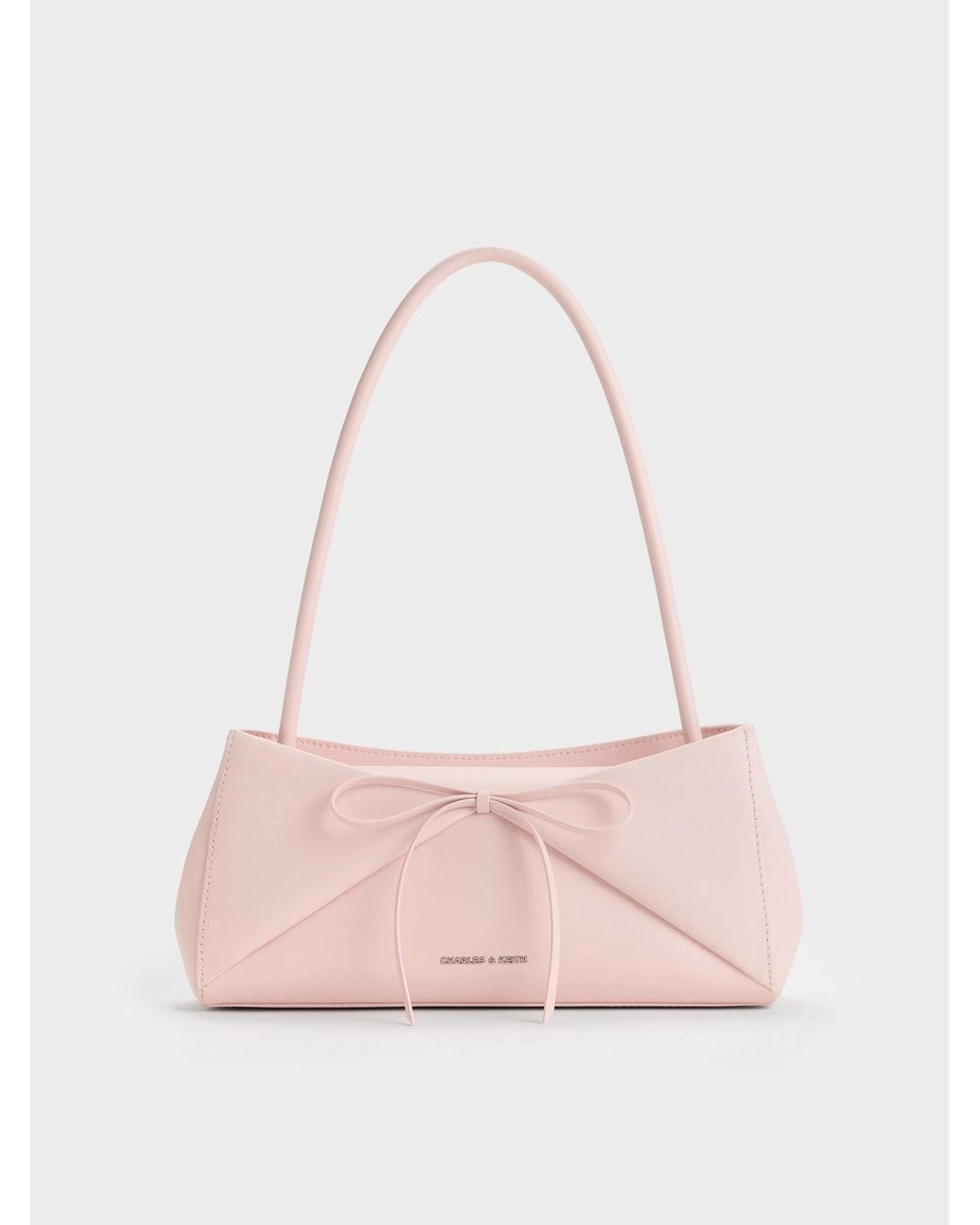 Charles & Keith Pink Hazel Bow Panelled Shoulder Bag
