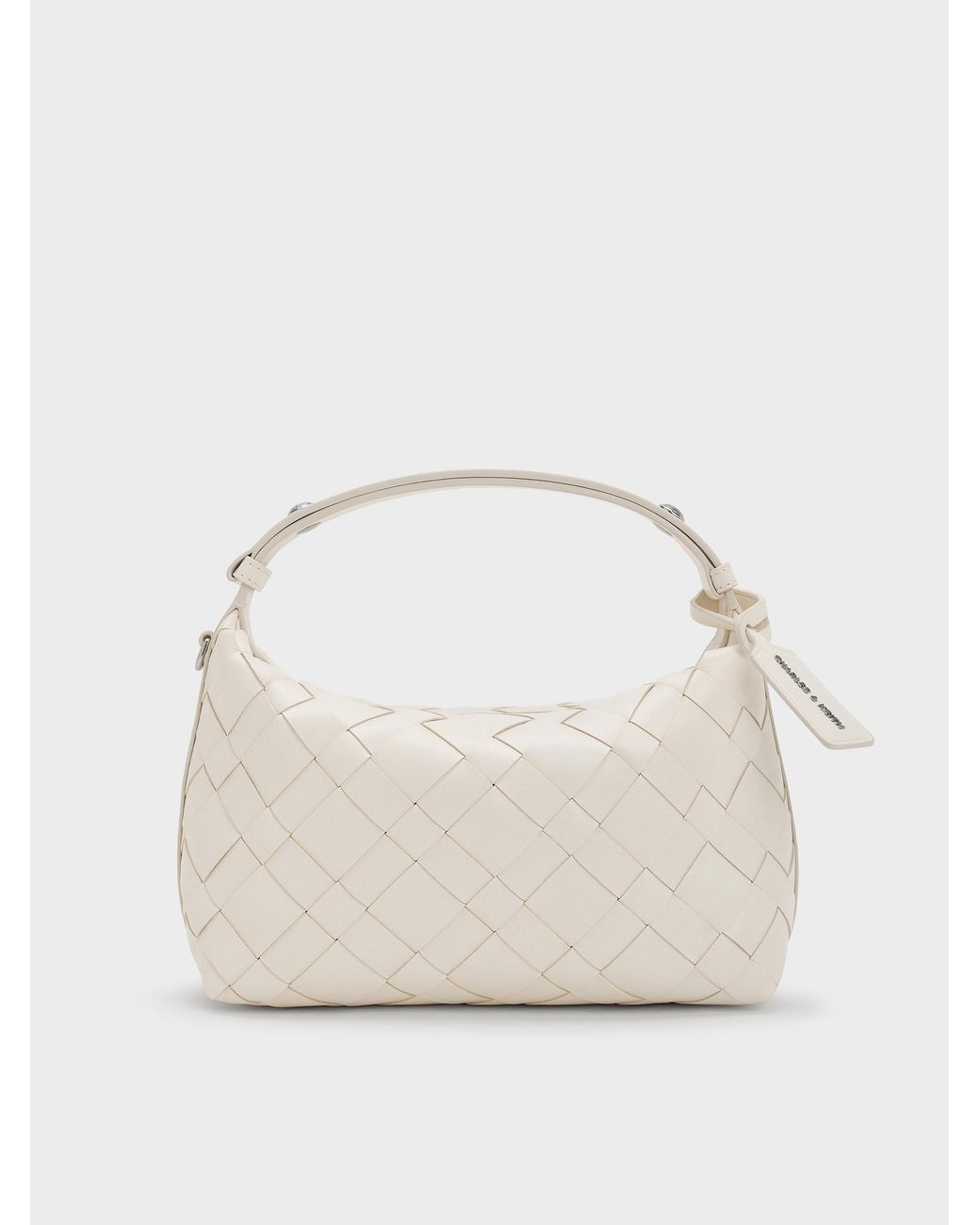 Charles & Keith Natural Ivette Woven Shoulder Bag