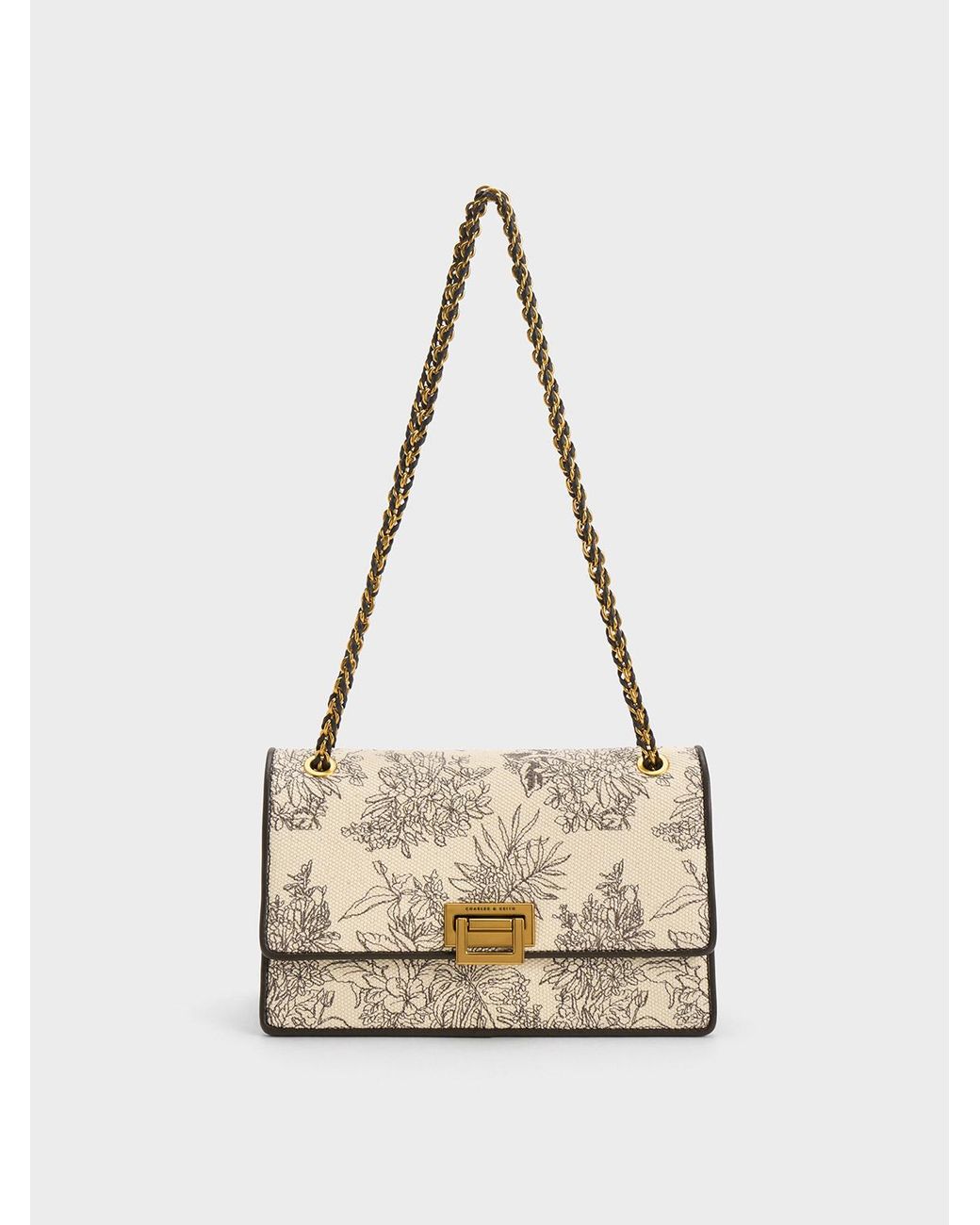 Charles and keith store snakeskin bag