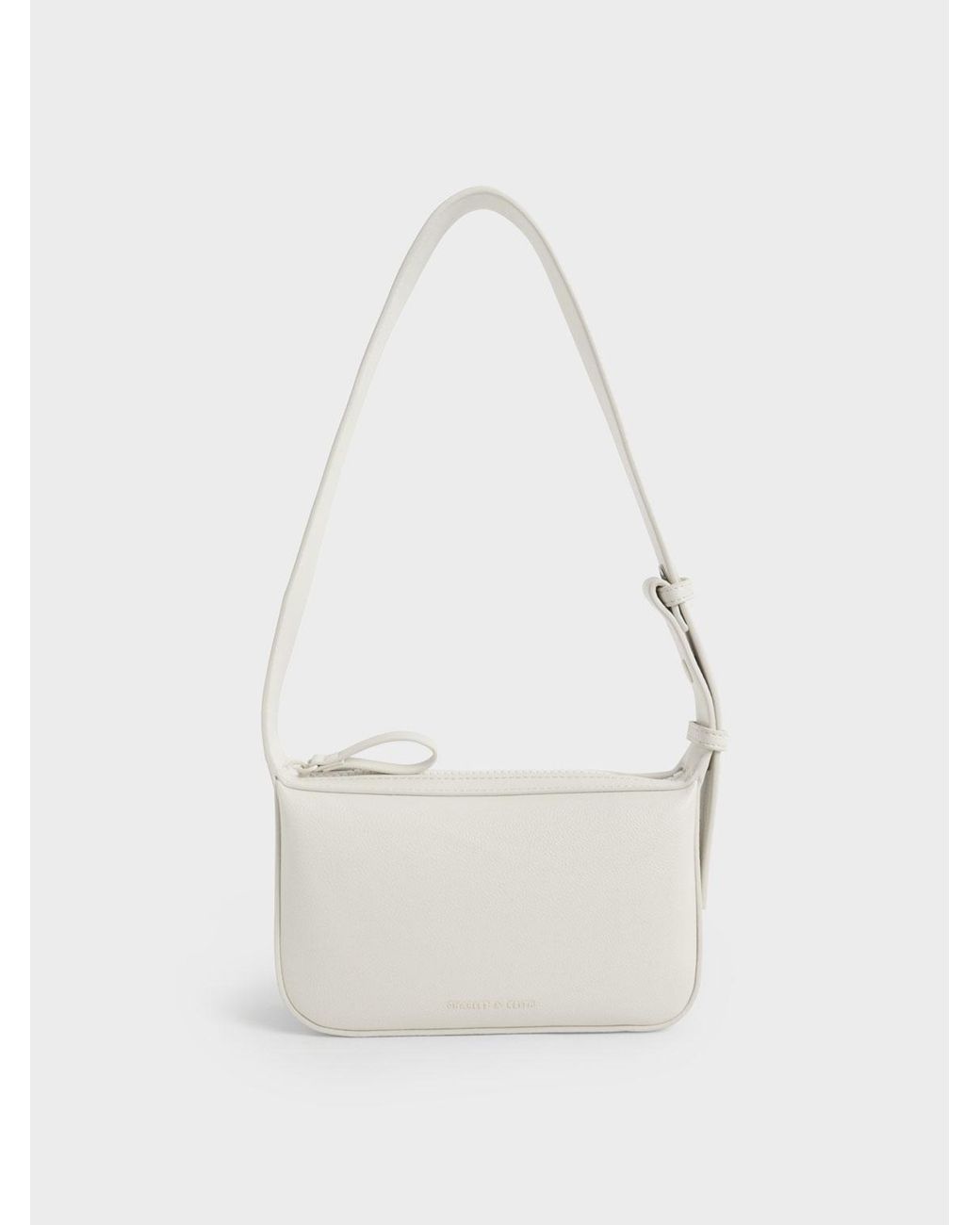 Charles & Keith Boxy Shoulder Bag in White