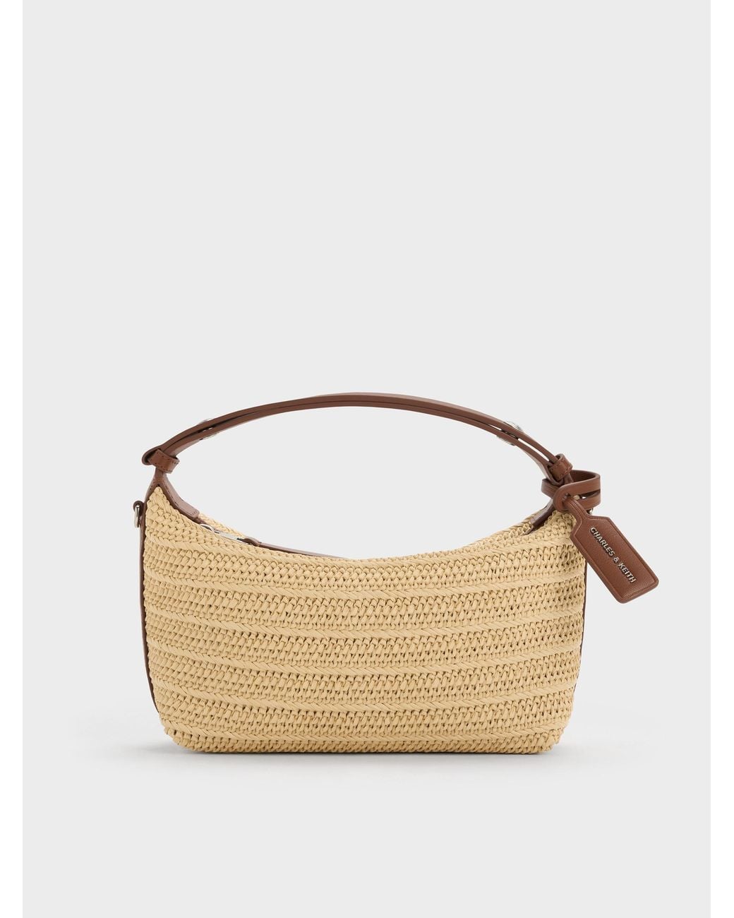 Charles & Keith Multicolor Ivette Raffia Woven Shoulder Bag