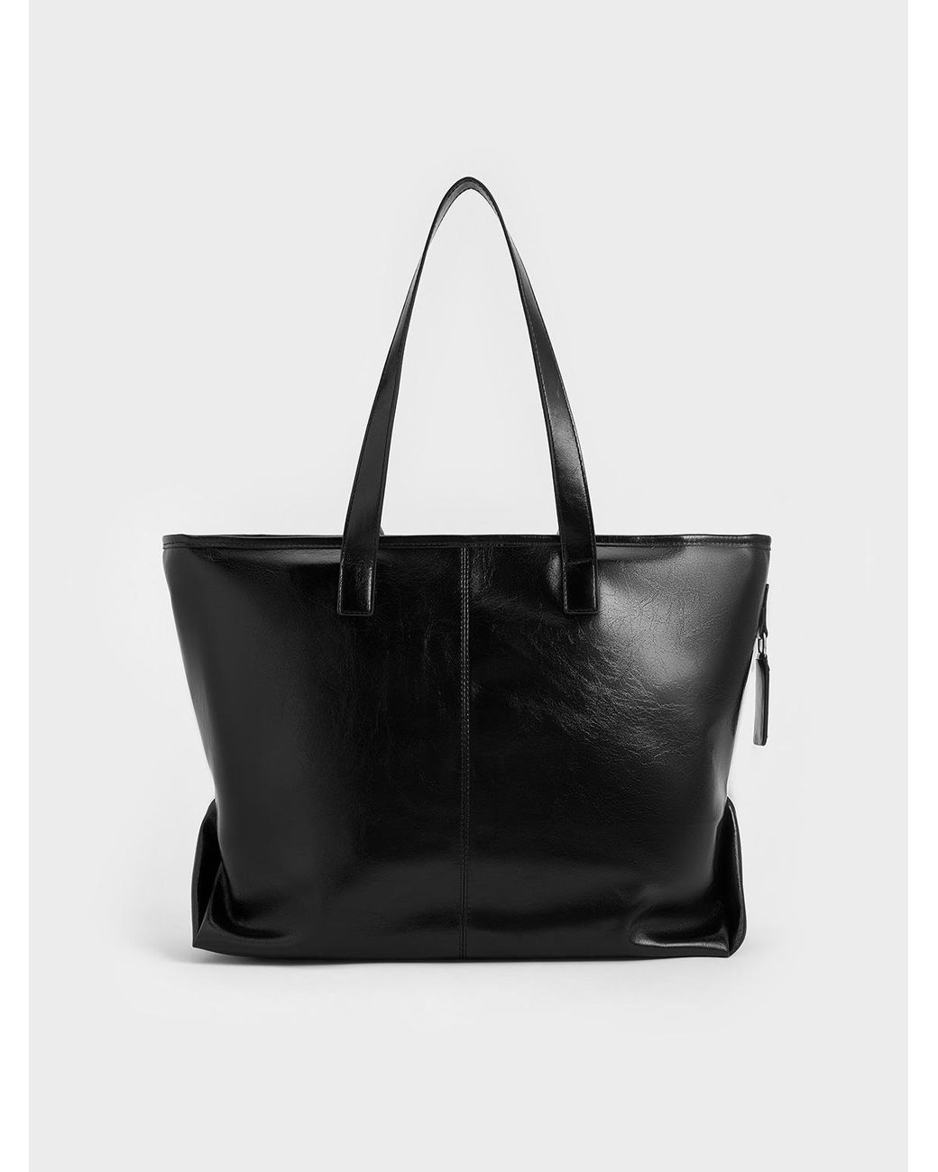 Charles & Keith Thora Multi-pocket Tote Bag in Black | Lyst