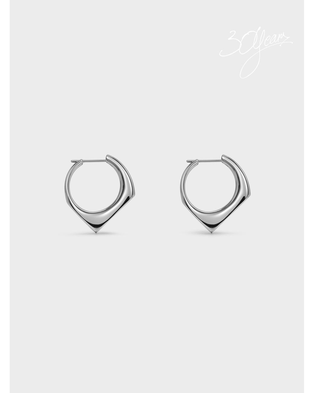 Charles & Keith Metallic Gabine Sculptural Hoop Earrings