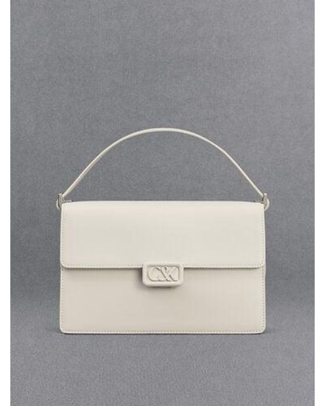 Charles & Keith Gray Leather Shoulder Bag