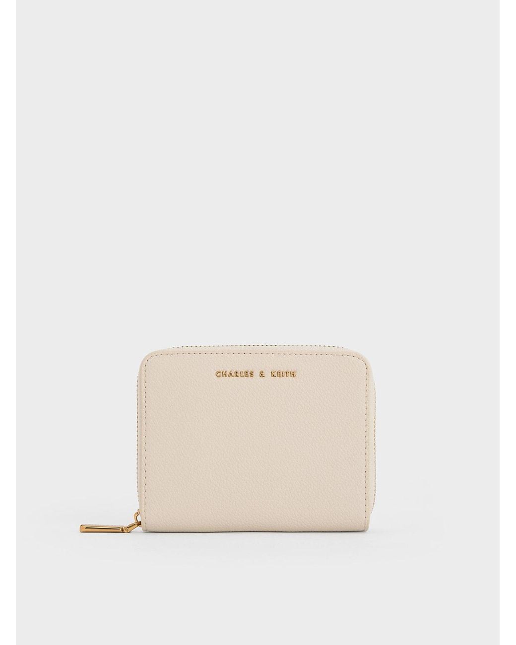 Charles & Keith Natural Basic Square Wallet