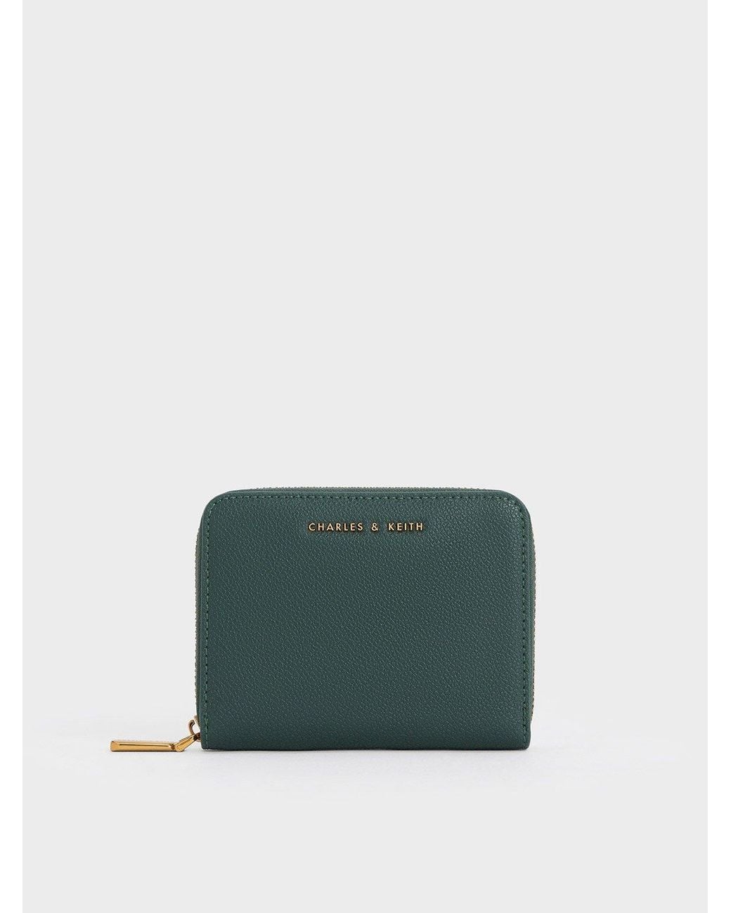 Charles & Keith Green Basic Square Wallet