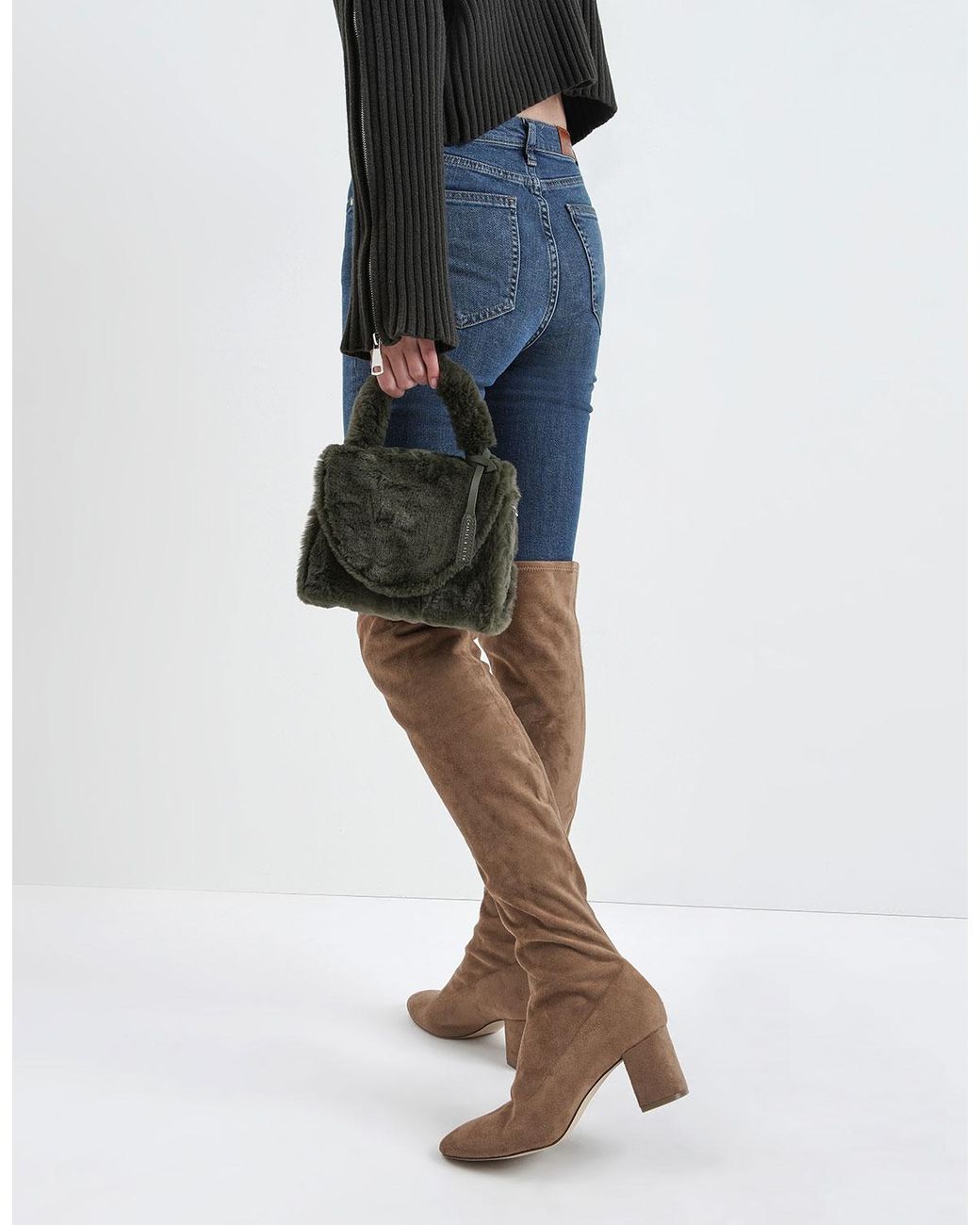 charles and keith olive green bag