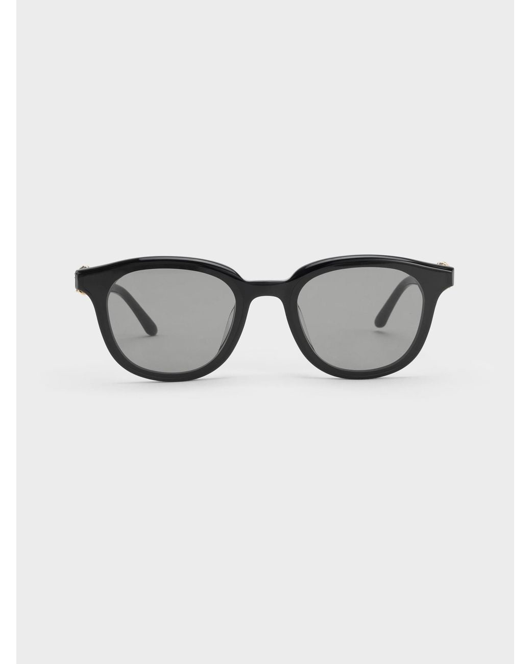 Charles & Keith Gray Roux Crystal Square Sunglasses