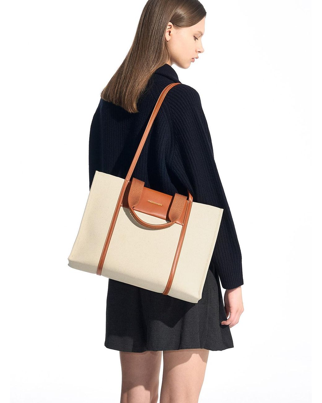 Charles & Keith Shalia Canvas Tote Bag | Lyst