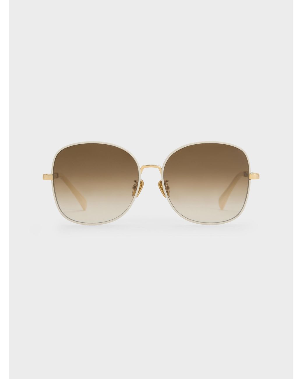Charles & Keith Natural Ivette Butterfly Sunglasses