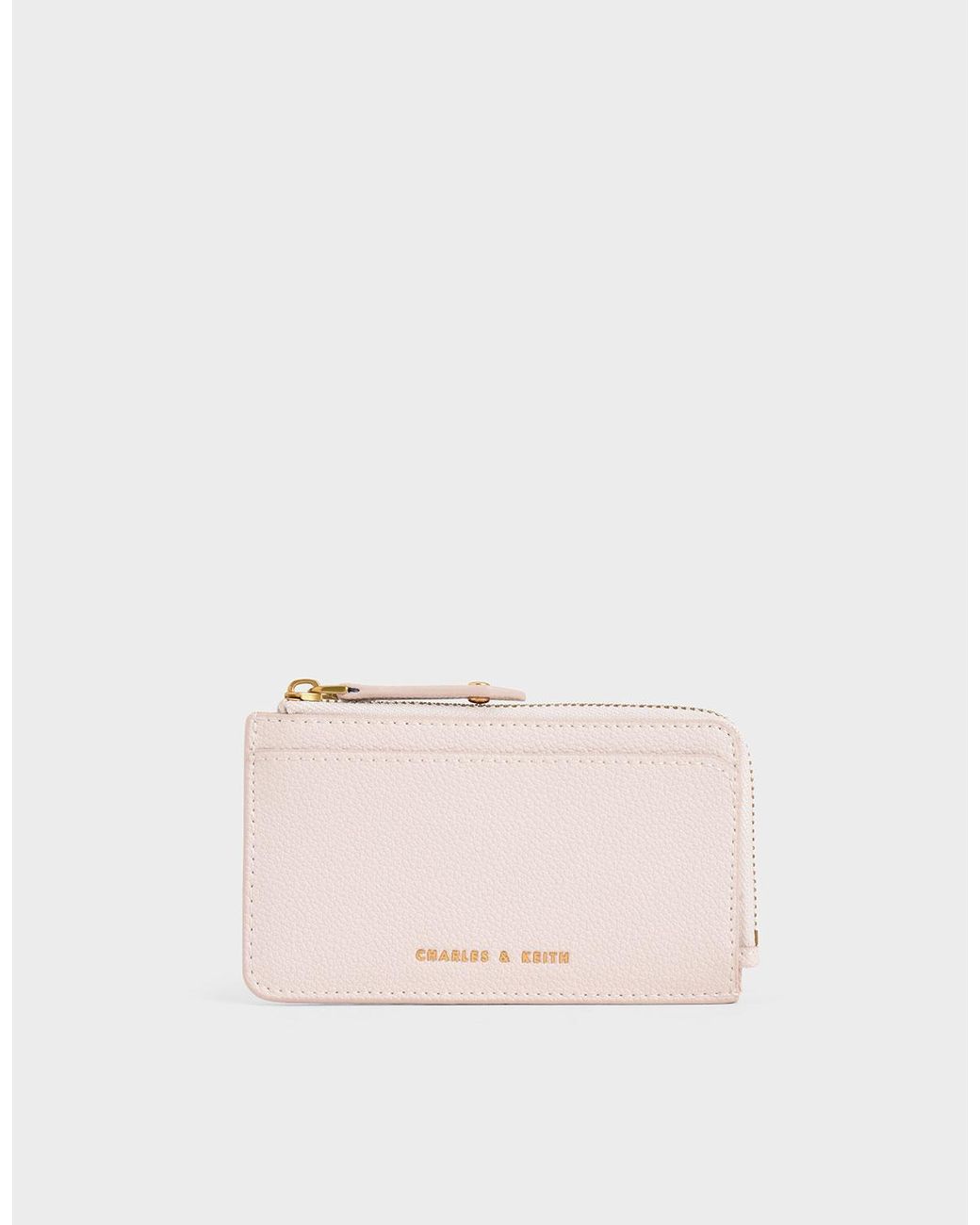 charles and keith top zip card holder