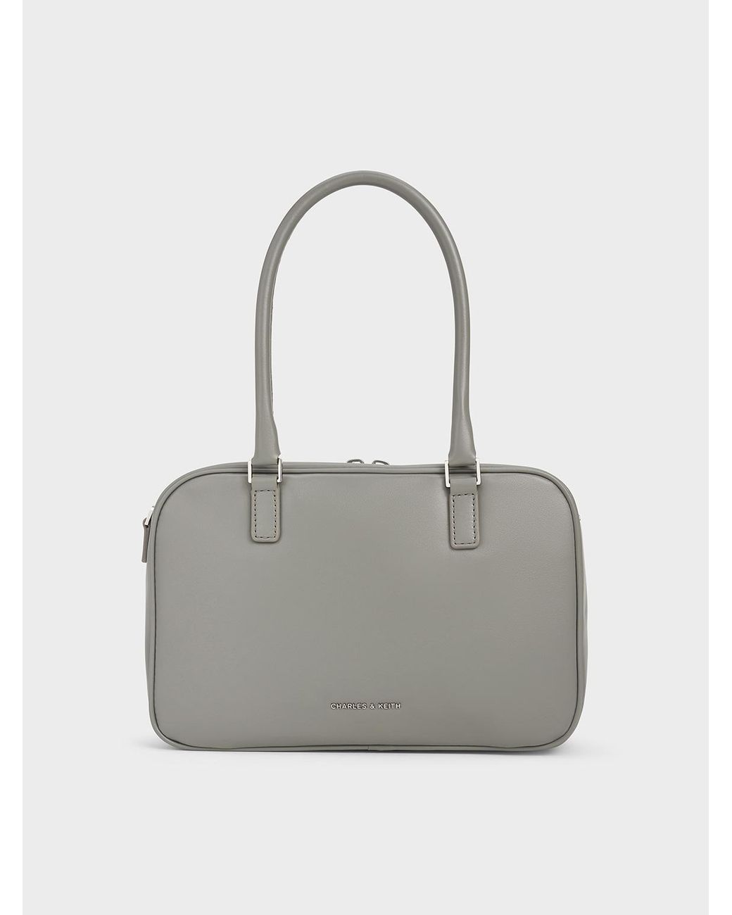 Charles & Keith Gray Sianna Bowling Bag