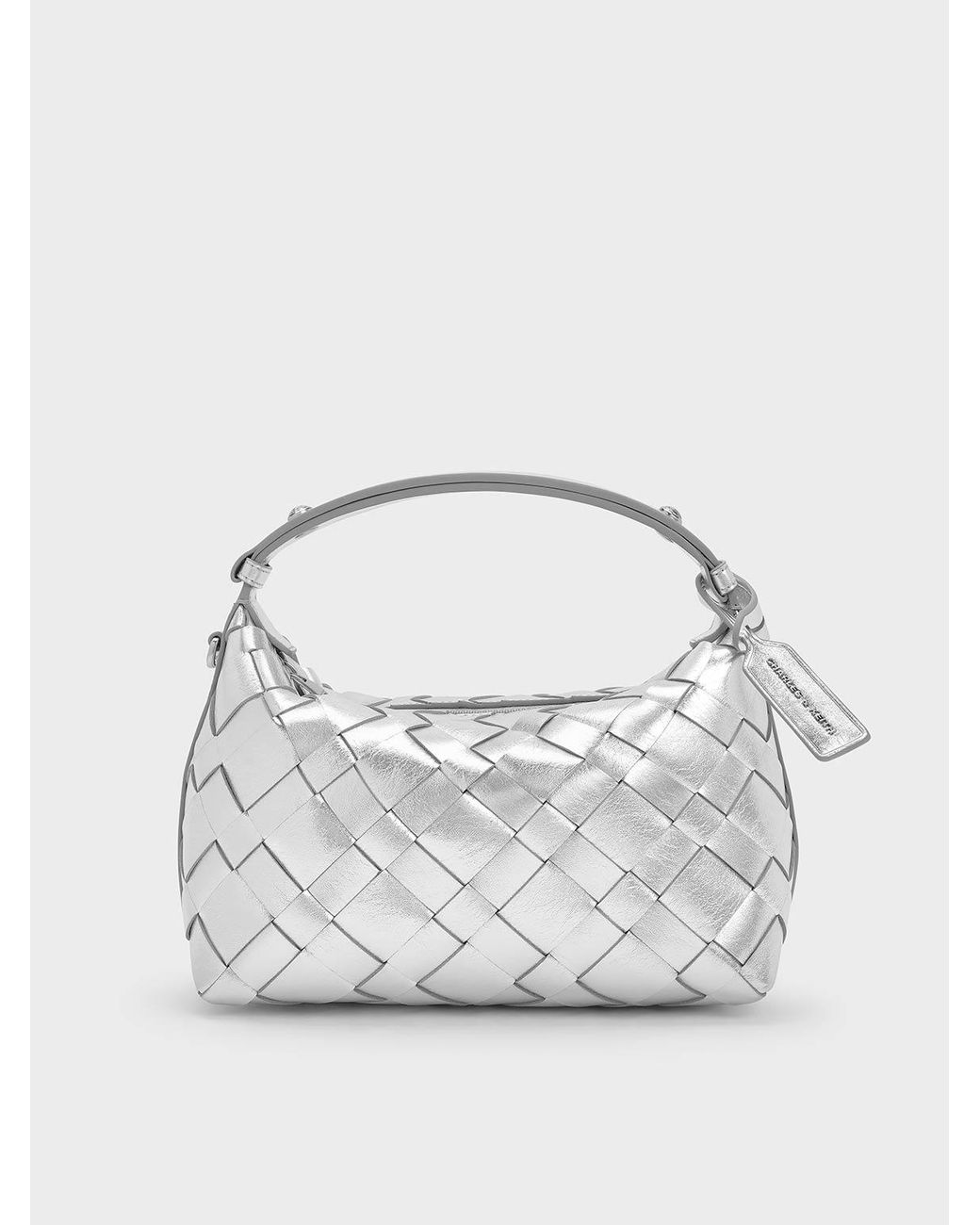Charles & Keith Ivette Metallic Woven Shoulder Bag