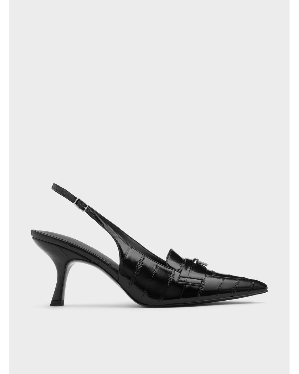 Charles & Keith Multicolor Griselda Eel-Effect Slingback Pumps
