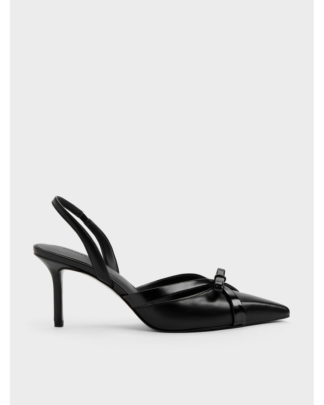 Charles & Keith Black Kaleen Slingback Stilettos