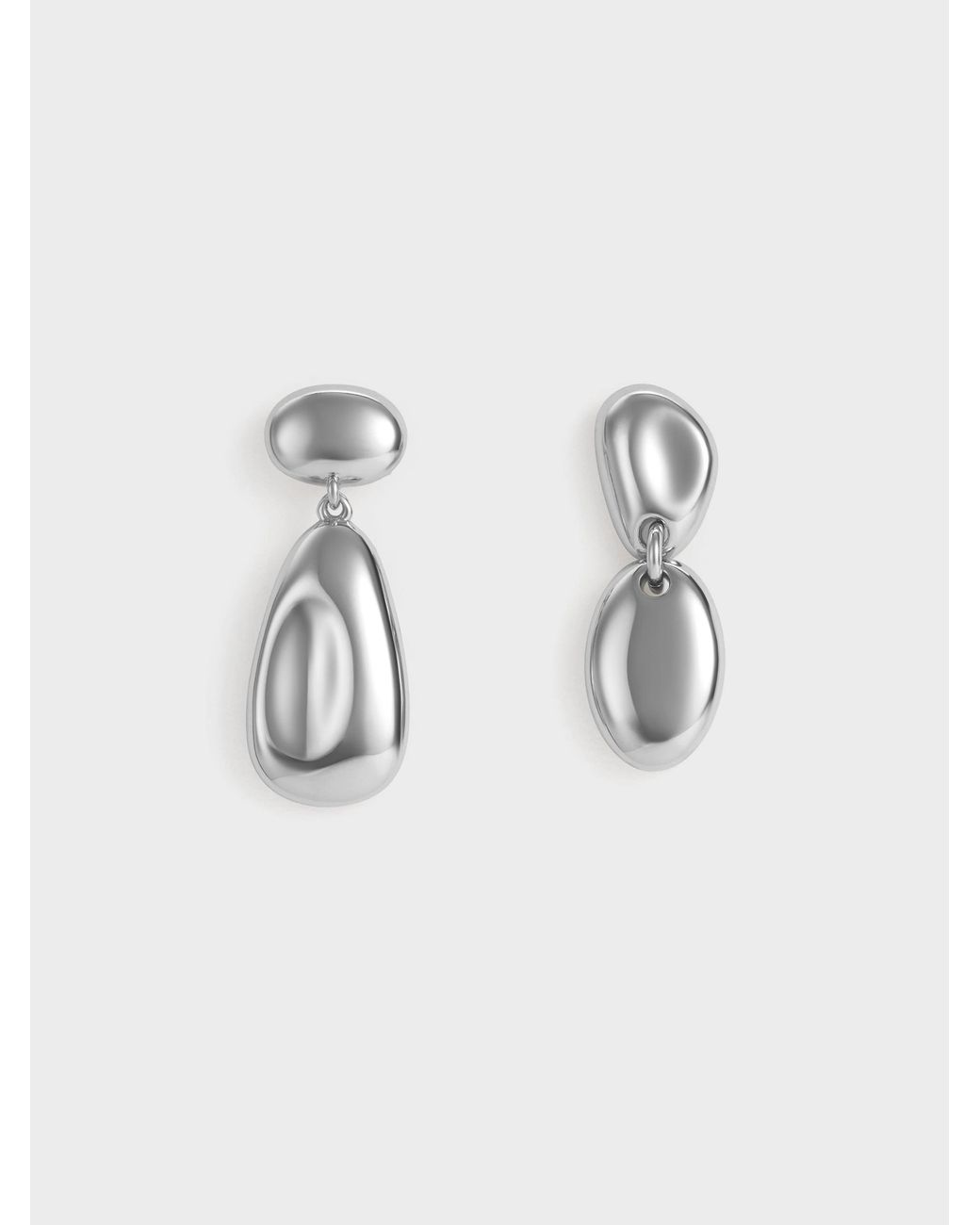 Charles & Keith Blue Donora Sculptural Drop Earrings