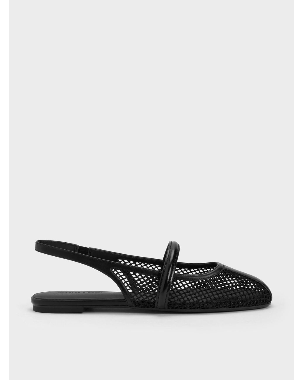 Charles & Keith White Ellory Mesh Slingback Mary Jane Flats