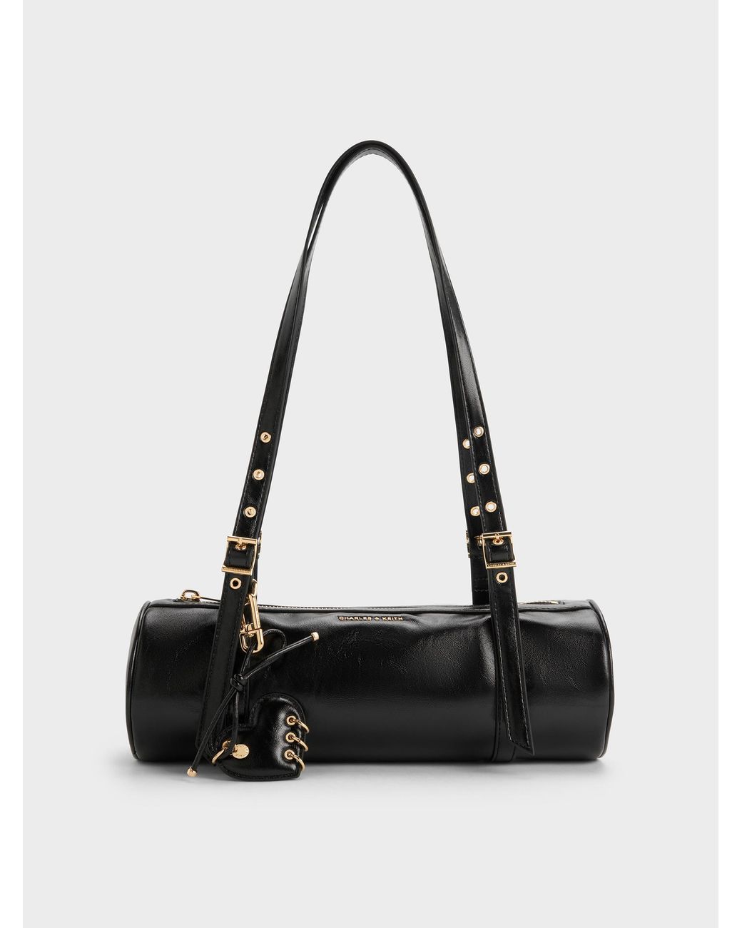 Charles & Keith Black Rey Elongated Shoulder Bag
